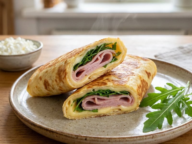 Lipie-wrap din brânză cottage | Gustare proteică
