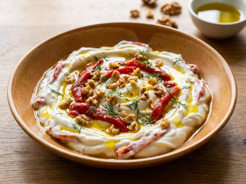 Salată de ardei copți cu iaurt și nuci | Aperitiv de vară