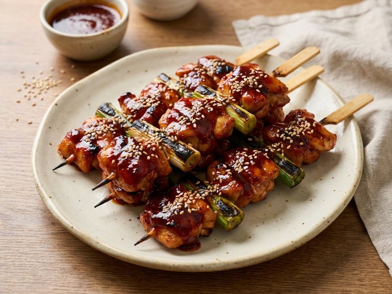 Dakkochi | Sweet and Spicy Korean Chicken Skewers