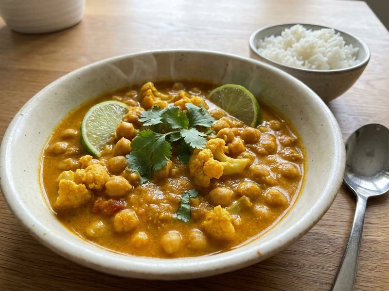 Curry indian de năut și conopidă | Savoarea Indiei