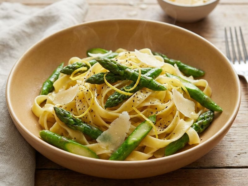 Tagliatelle cu sparanghel verde și lămâie | Gust autentic