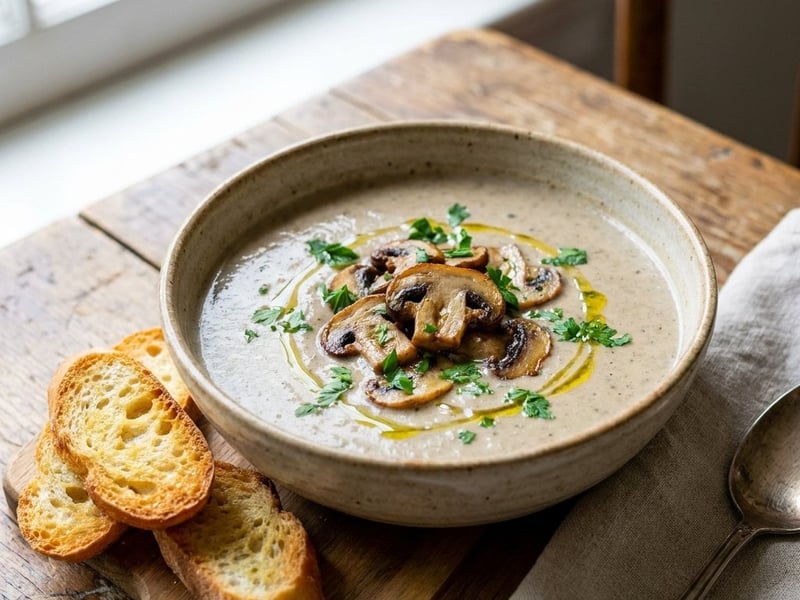 Velouté franțuzesc de ciuperci | Supă fină și cremoasă