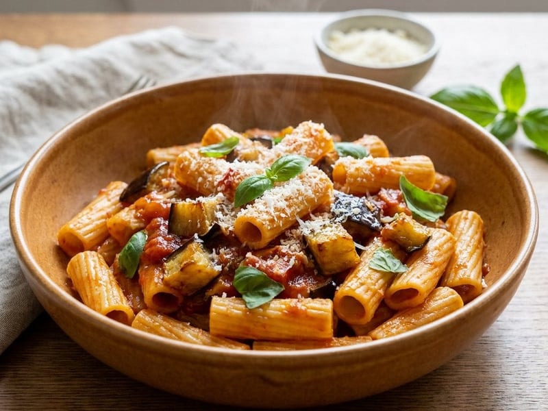 Rigatoni alla Norma | Clasic sicilian rapid cu vinete