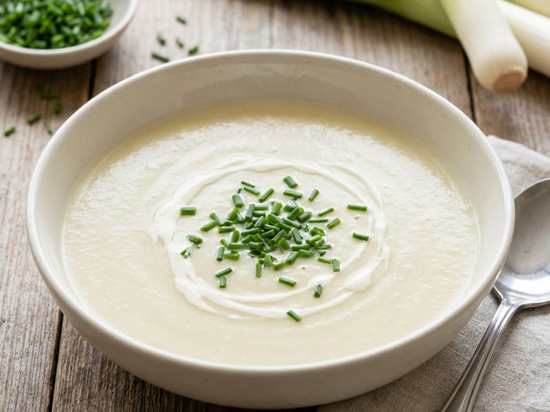Vichyssoise franțuzească | Supă rece cremoasă de praz