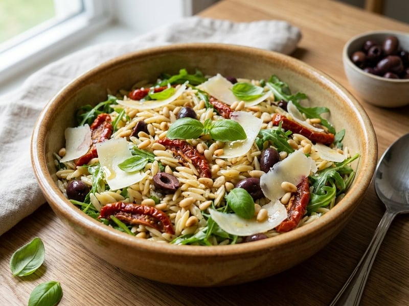 Salată toscană de orzo cu roșii uscate și pecorino | Prânz de vară