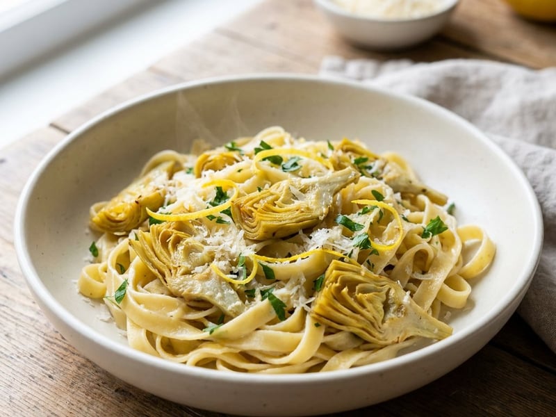 Tagliatelle cu anghinare și lămâie | Clasic italian
