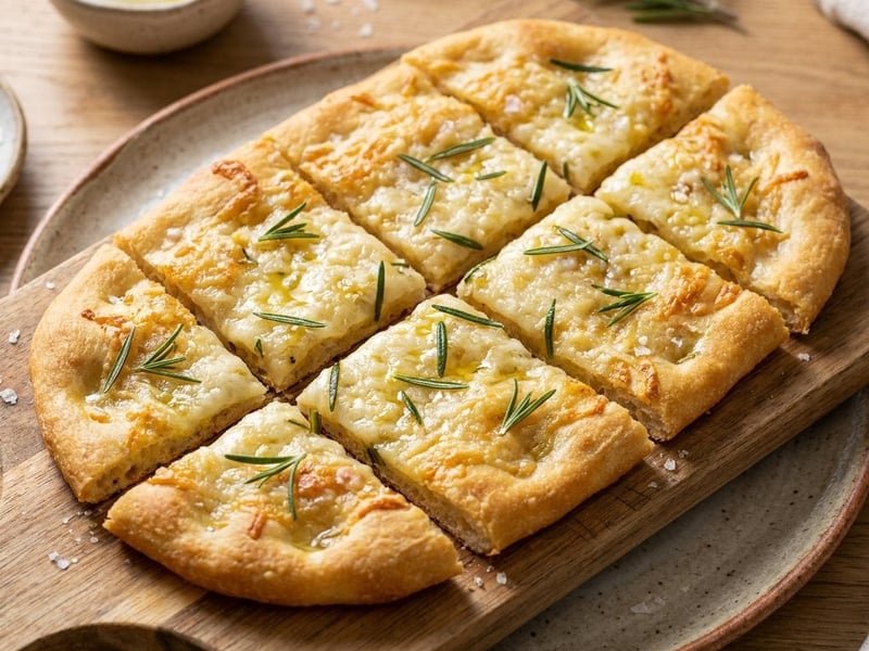 Schiacciata toscana cu Pecorino | Flatbread italian crocant