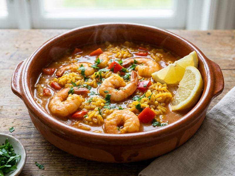 Arroz caldoso with prawns | Juicy Spanish-style rice