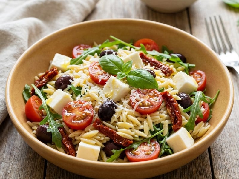 Tuscan orzo salad with mozzarella | Summer lunch
