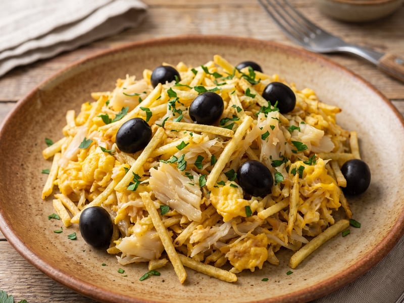 Bacalhau à Brás | Cod în stil portughez cu cartofi