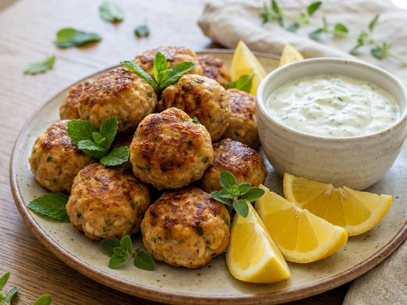 Turkey Keftedes with Mint and Oregano | Quick Dinner