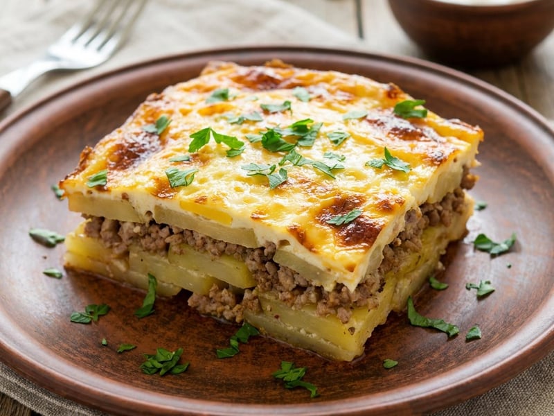 Pork and Potato Moussaka | Traditional and Golden