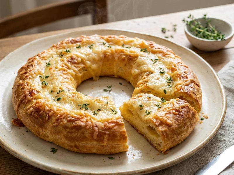 Tartă Gougère cu brânză Gruyère | Patiserie franțuzească