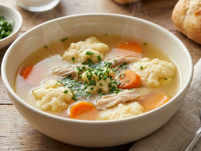 Chicken Soup with Semolina Dumplings | Homemade Tradition