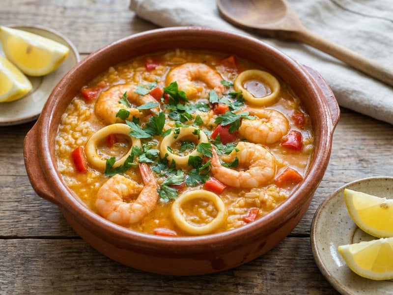 Arroz Caldoso with Shrimp | Juicy Spanish Rice