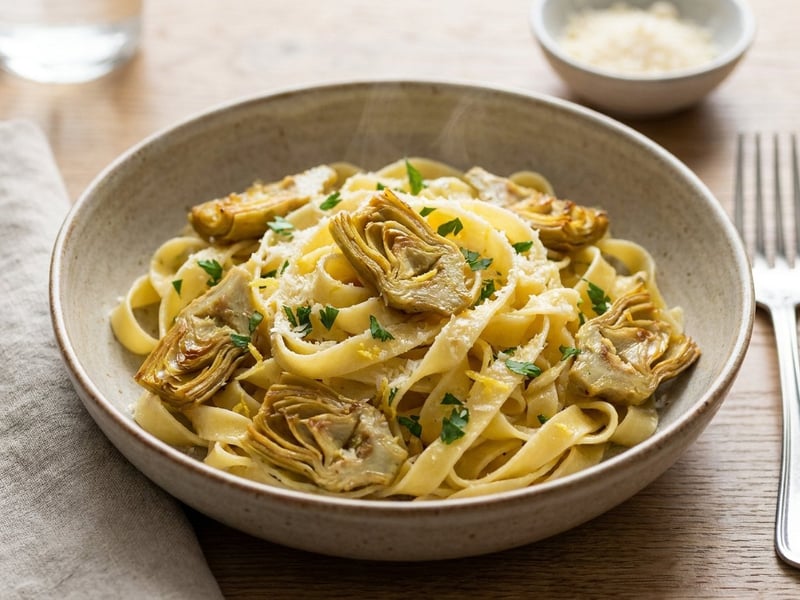 Tagliatelle with Artichoke and Lemon | Authentic Taste