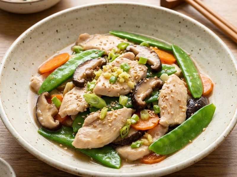 Pui Moo Goo Gai Pan la wok | Cină asiatică în 15 minute