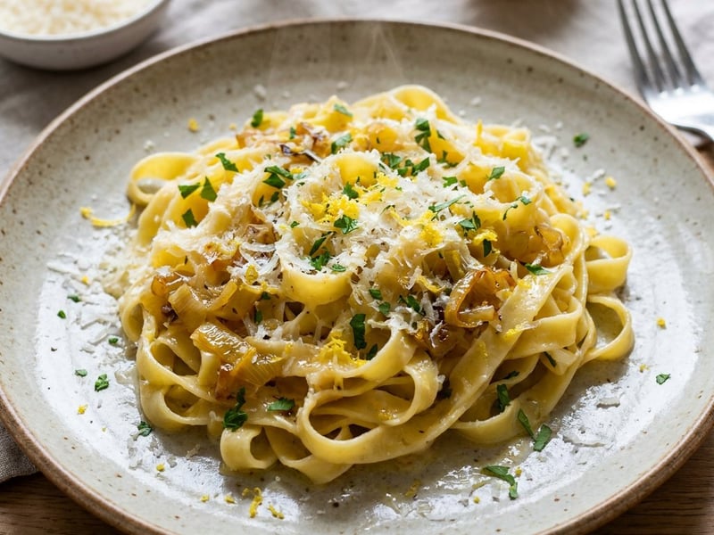 Tagliatelle with Caramelized Leeks | Refined Italian Taste