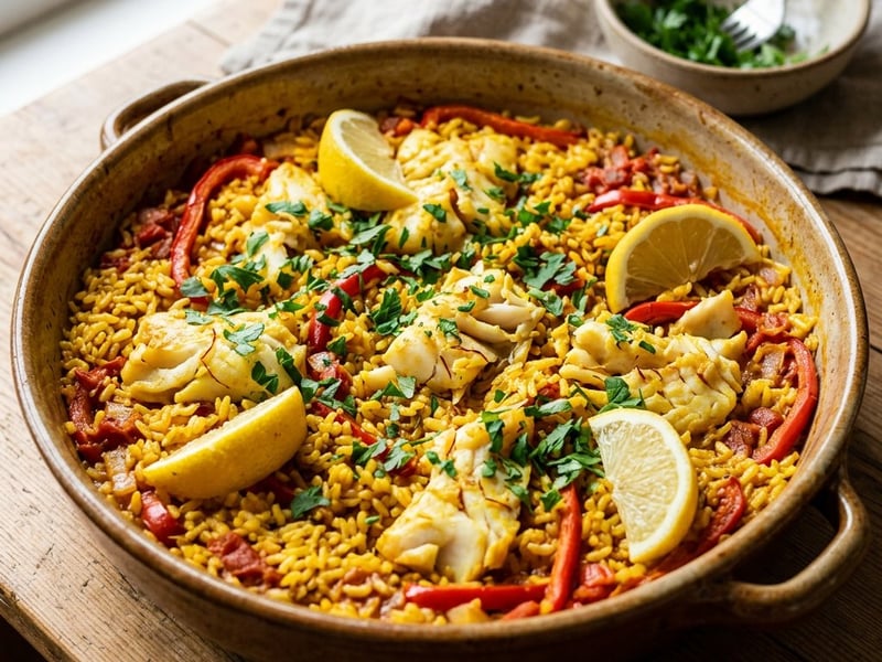 Arroz con bacalao | Orez spaniol suculent cu cod