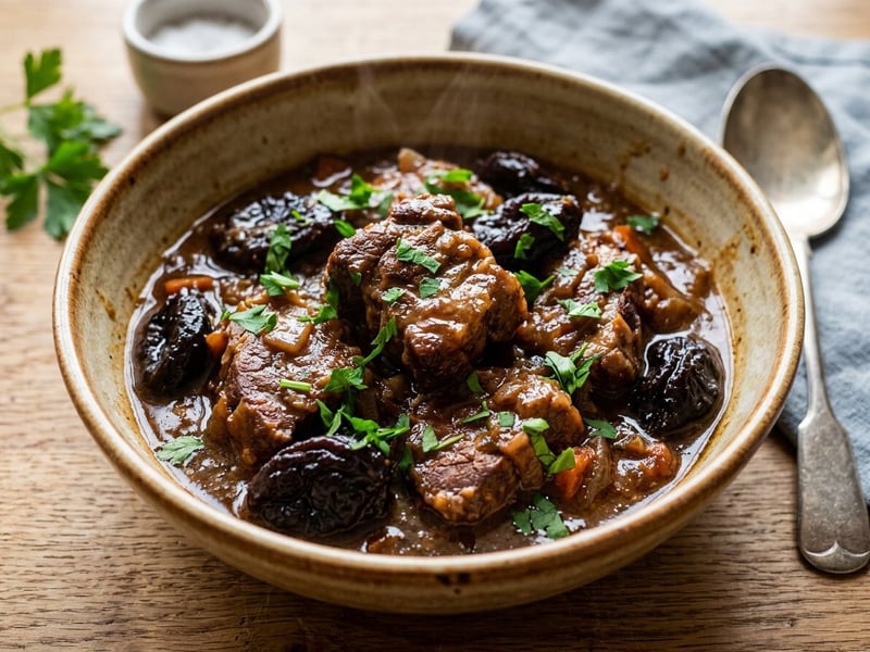 Mâncare de porc cu prune uscate | Fragedă și aromată