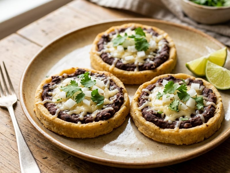 Mexican Black Bean Sopes | Authentic Street Food