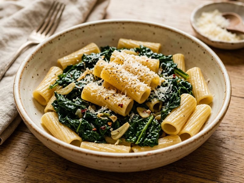 Pasta with cavolo nero and garlic | Quick Tuscan recipe