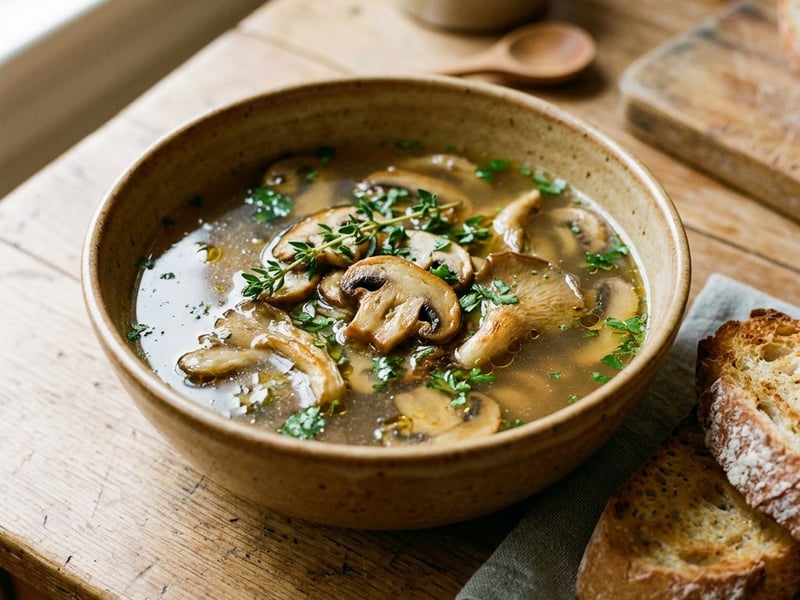 Bouillon franțuzesc de ciuperci | Gust rustic și aromat