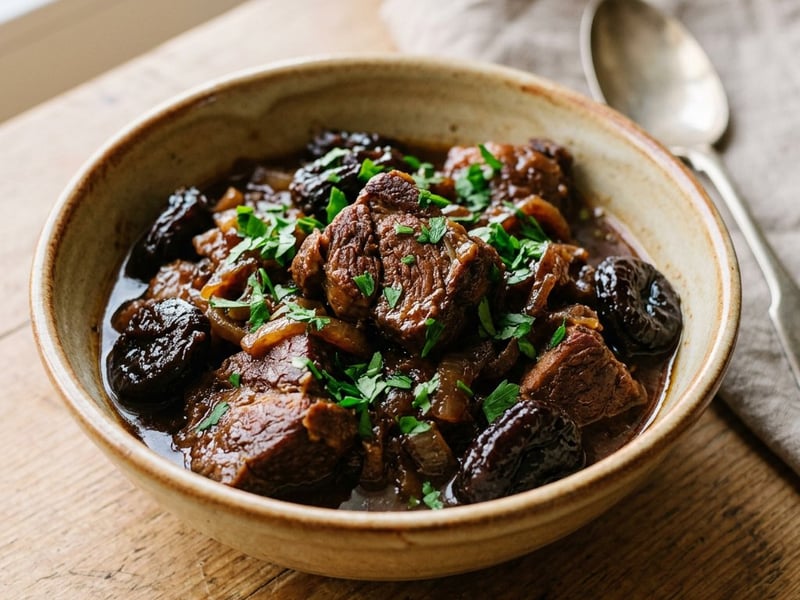 Tocană de porc cu prune uscate | Tradiție dulce-acrișoară