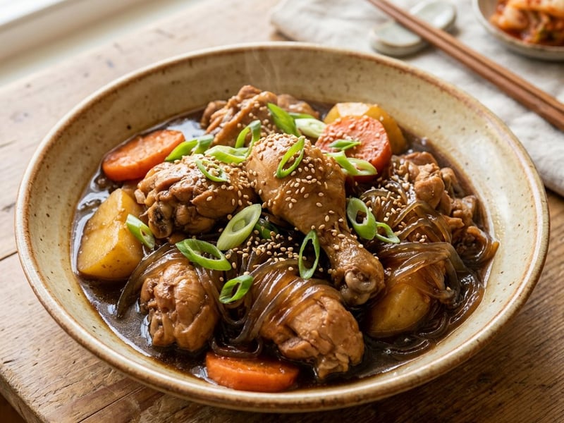 Andong Jjimdak | Street food coreean aromat cu tăiței