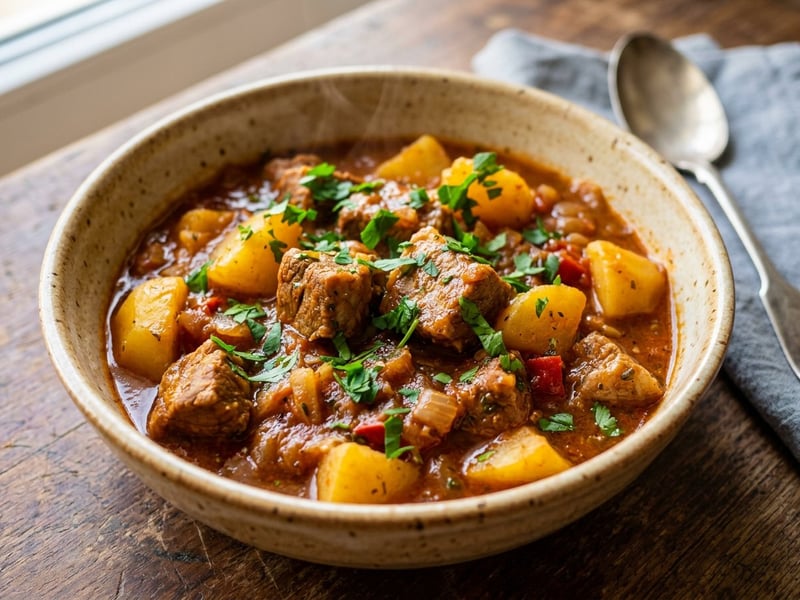 Tocăniță de cartofi cu carne de porc | Mâncare tradițională de casă