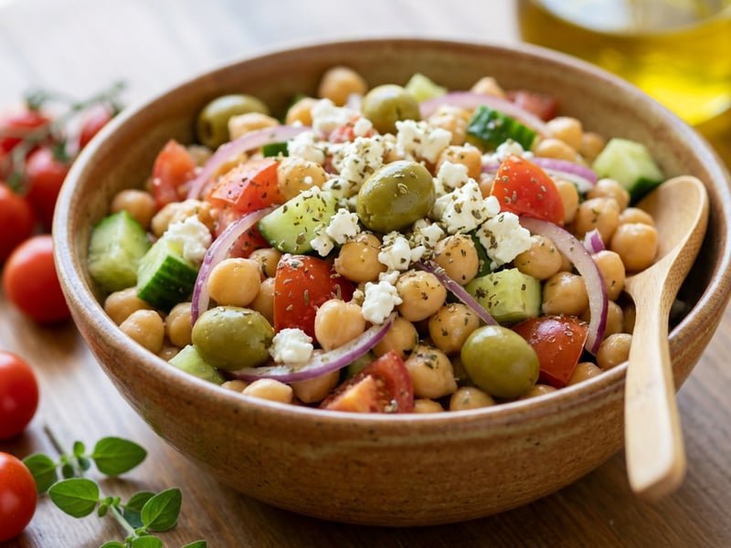 Chickpea and Telemea Cheese Salad