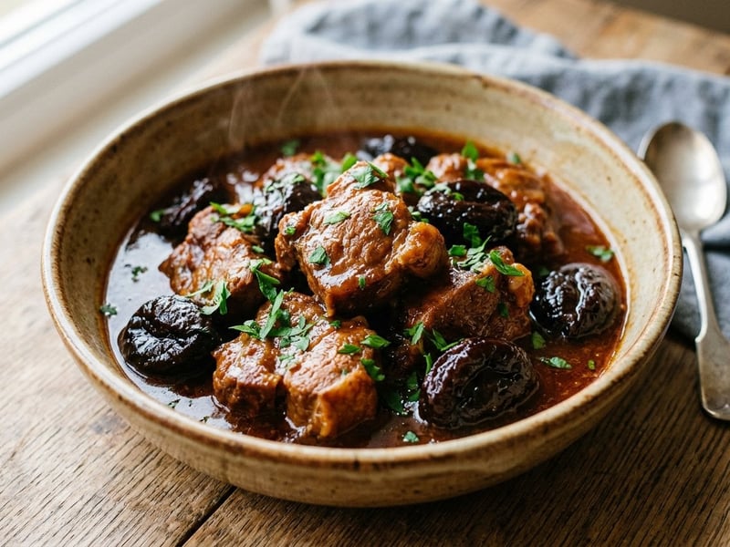 Mâncare de porc cu prune uscate | Fragedă și aromată