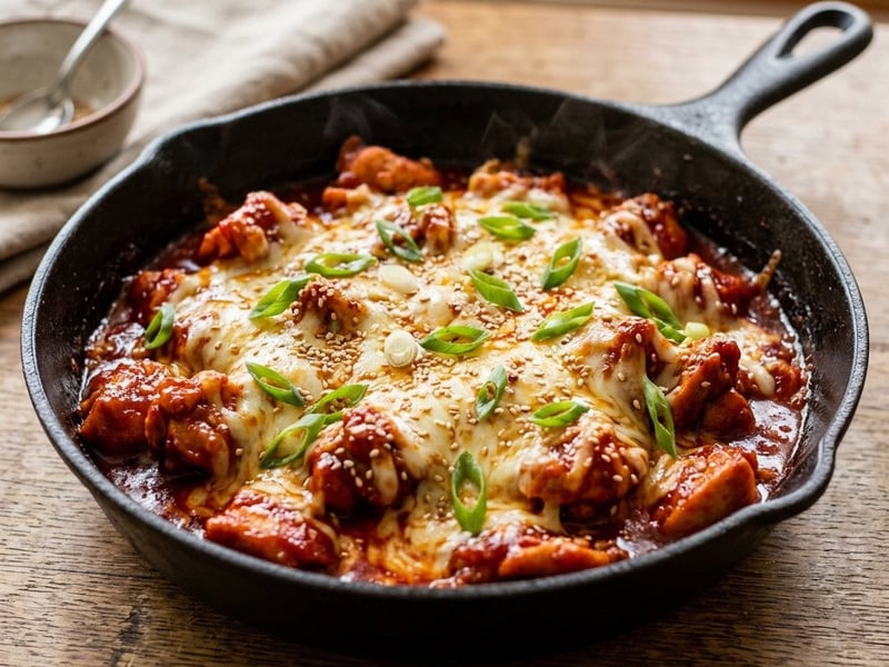Cheese Buldak | Pui picant coreean cu mozzarella
