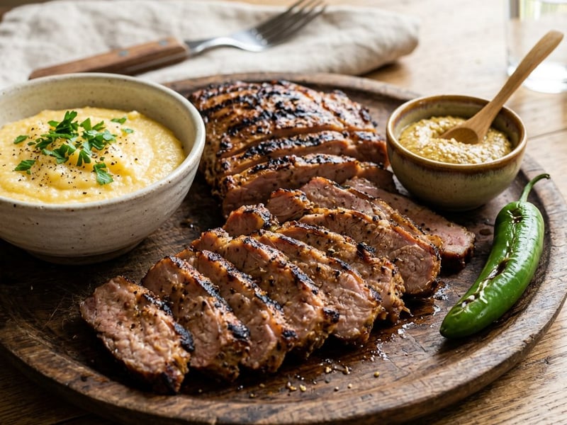 Pastramă de porc la grătar | Rumenă și suculentă