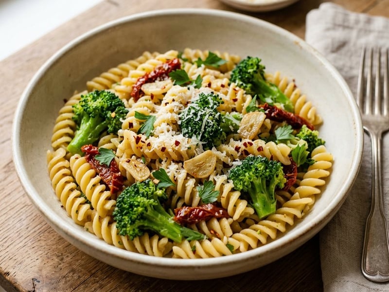 Pasta with Broccoli and Sun-Dried Tomatoes | Quick Italian Classic
