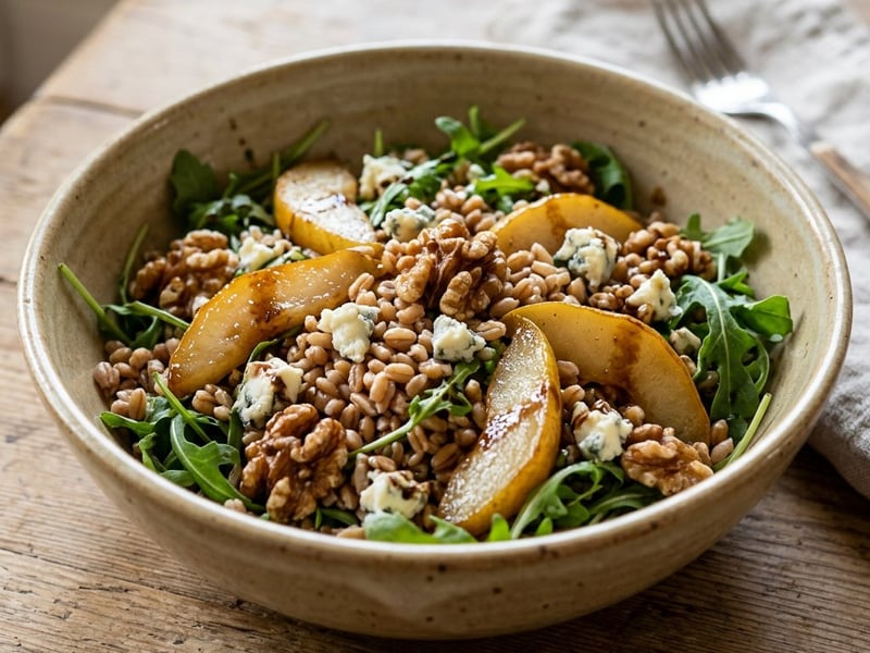 Salată de farro cu pere și gorgonzola | Prânz toscan