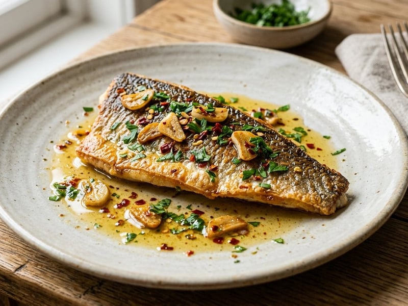 Sea bass a la donostiarra | Basque garlic flavour