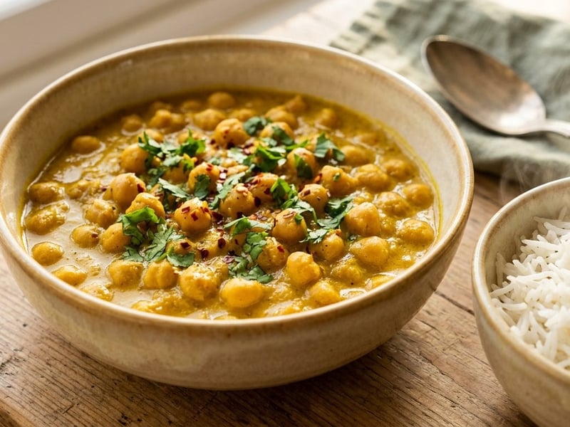 Chana Madra | Chickpea Curry in Creamy Yogurt Sauce