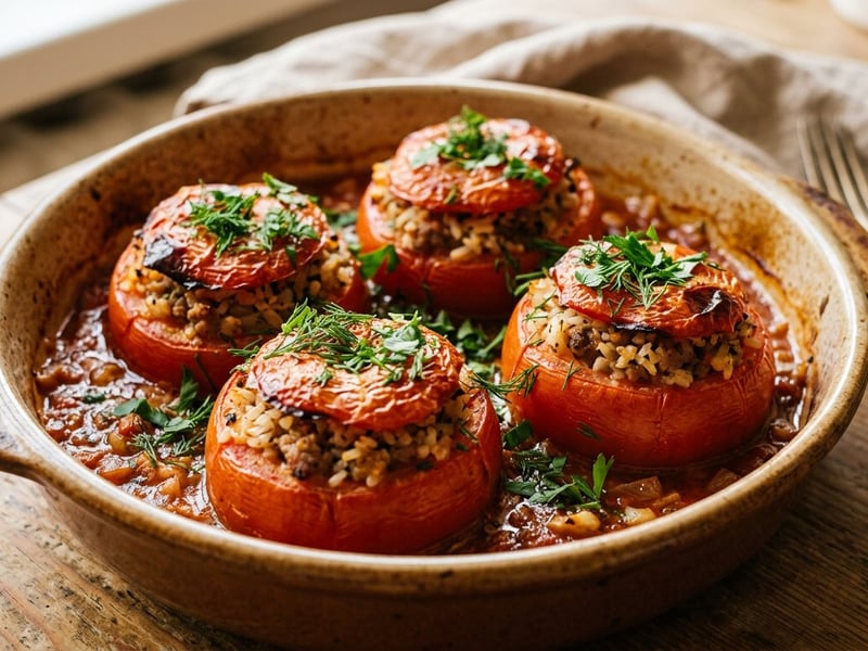Tomatoes Stuffed with Minced Pork | Juicy and Flavorful