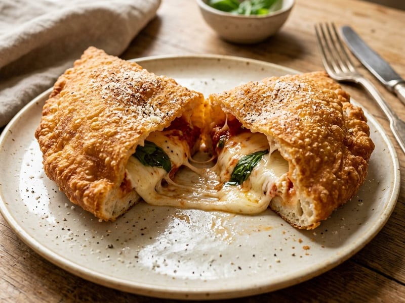 Neapolitan Pizza Fritta with Ricotta and Mozzarella | Crispy Street Food