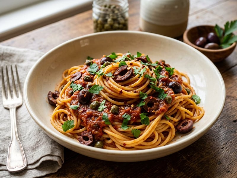 Spaghetti alla Puttanesca | Italian Lunch Ready in 20 min