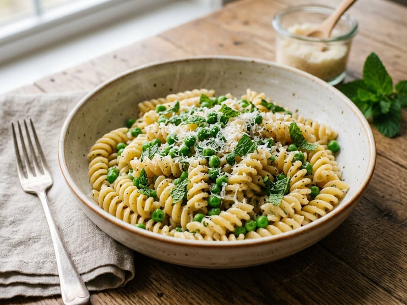 Pasta with Sweet Peas and Mint | Quick Italian Classic