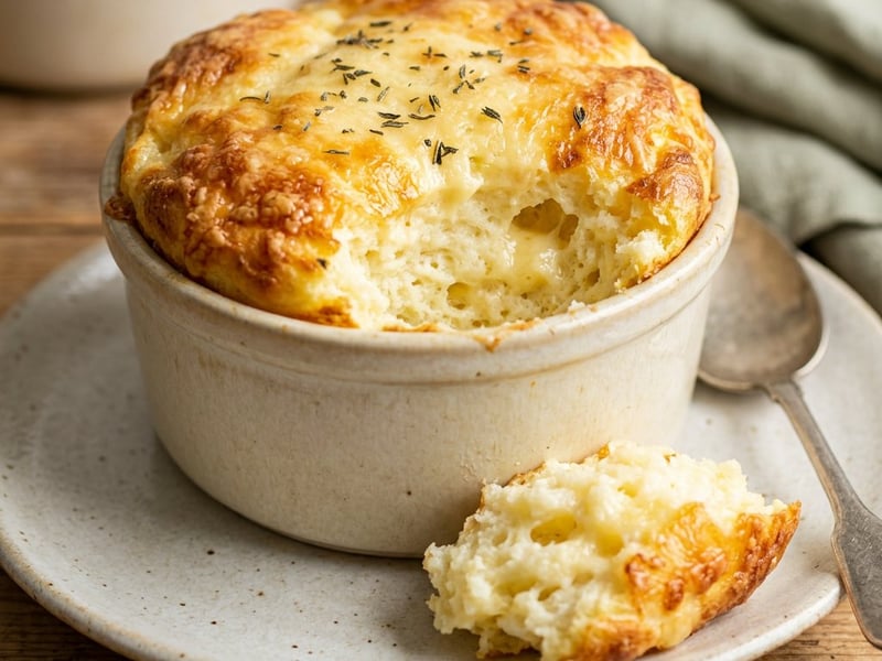 Baked potato and cașcaval soufflé | Traditional and fluffy