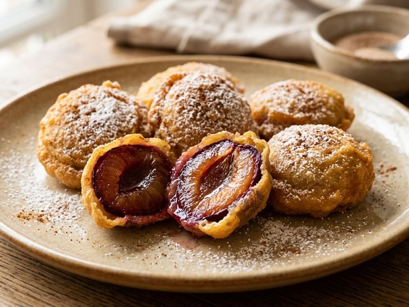 Batter-Fried Plums with Cinnamon | Traditional Autumn Dessert