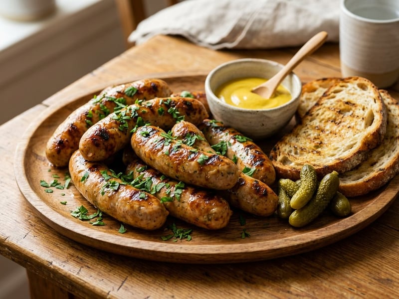 Grilled Fresh Chicken Sausages | Golden and Juicy