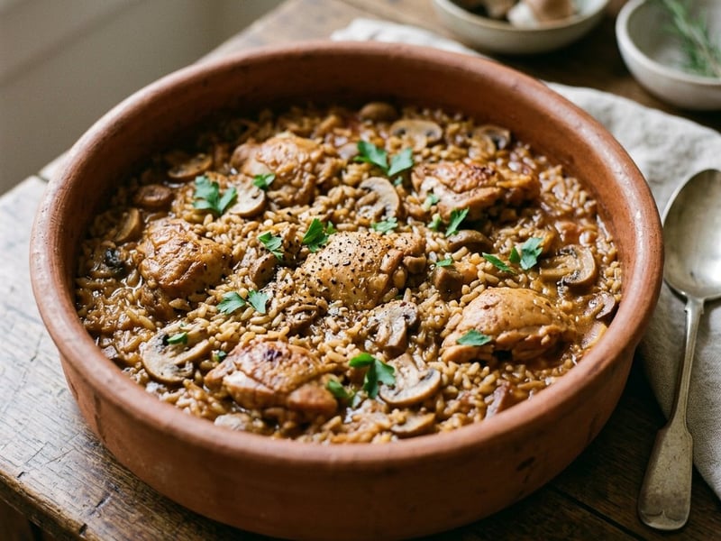 Arroz brut cu pui | Orez rustic spaniol cu mirodenii
