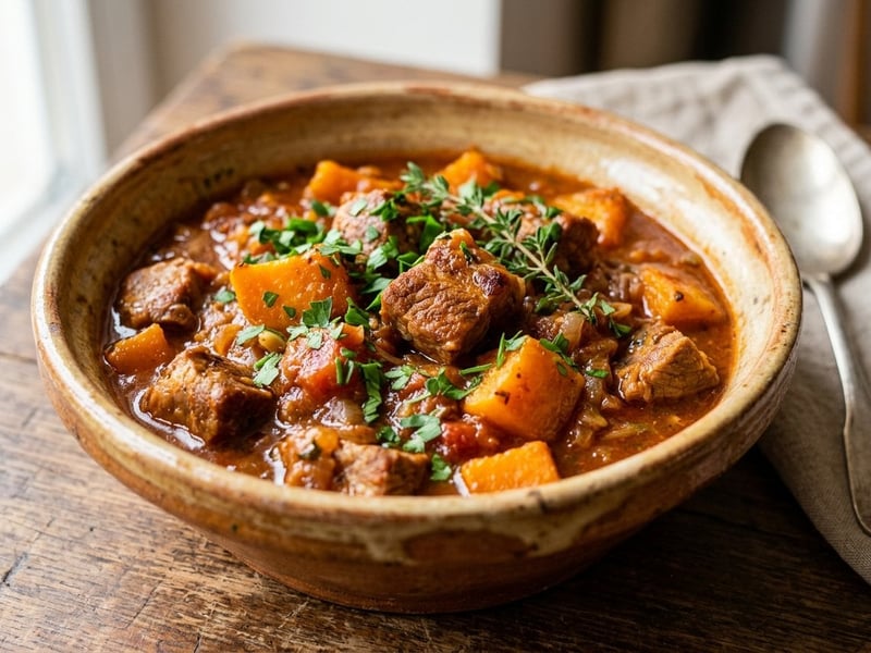 Tocană de porc cu dovleac | Aromă bogată de toamnă