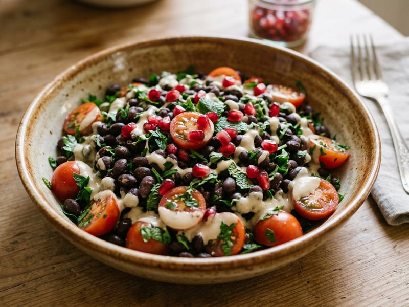Lebanese Black Bean Salad | Hearty Middle Eastern Lunch