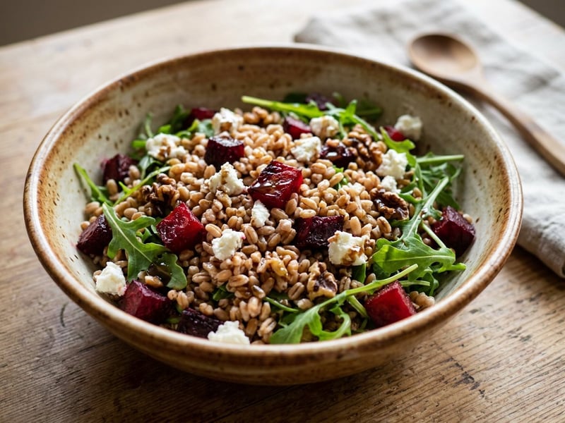 Tuscan Farro Salad with Roasted Beetroot | Autumn Lunch