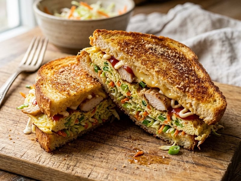 Gilgeori Toast cu pui | Street food coreean crocant